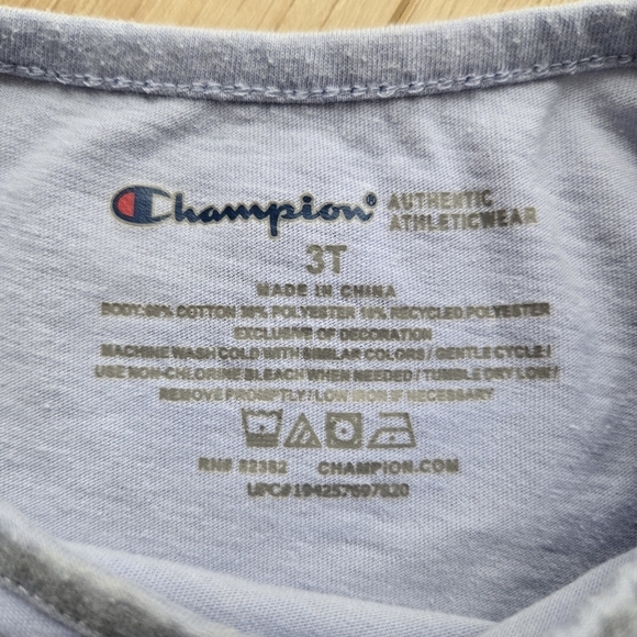 Set of 2 Preschool Girl 3T short sleeve athletic T-shirts Champion adidas GUC - Picture 5 of 10